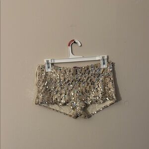 Edikted Sequin Mini Skirt in Gold and Silver